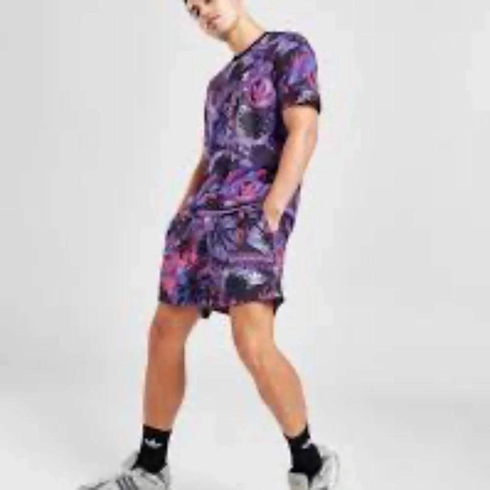 Adidas palm swim short and tee in multicolor size XL